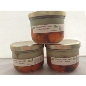 Filets de poulet confits céleris - carottes 410g