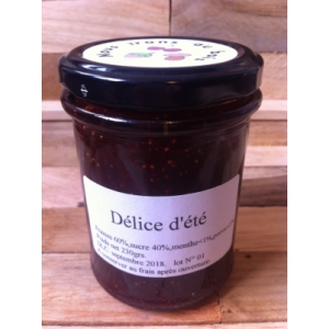 Confiture 'délice d'été', fraise-menthe-poivre.