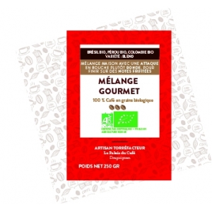 Mélange gourmet bio 100 % arabica - 250 gr en grains