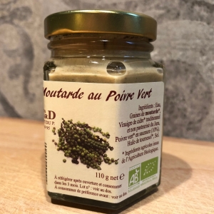 Moutarde au poivre vert bio