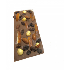 Tablette chocolat au lait aux fruits