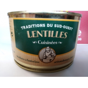 Lentilles vertes cuisinés 200 gr