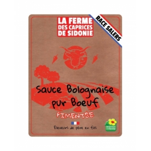 Sauce bolognaise pimentée pur boeuf  (salers)