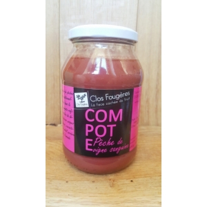 Compote pêche de vigne sanguine
