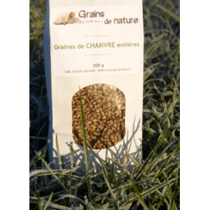 Graines de chanvre entières