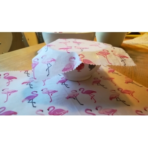 Bee-wrap film alimentaire flamands roses