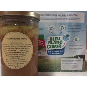 Colombo de porc 900 gr bleu-blanc-coeur