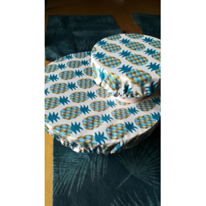 Charlottes de plat, lot de 2 'ananas bleus'