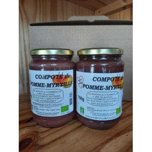 Purée/compote de pomme-myrtille
