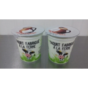 Yaourts nature lot  2 yaourts de 125 g chacun