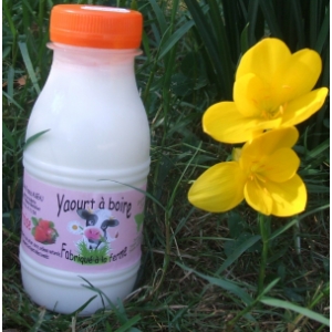 Yaourt à boire à la fraise