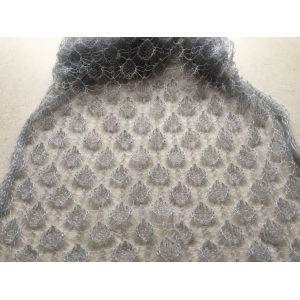 Foulard dentelle argent