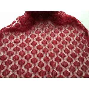 Foulard dentelle rouge