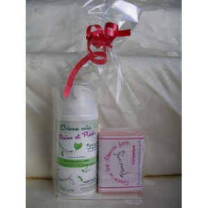 Crème mains et pieds et son savon au lait d'ânesse