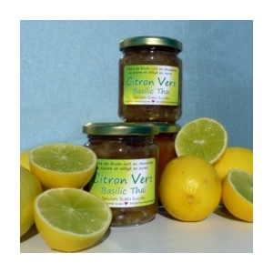 Confiture citron vert basilic thaï