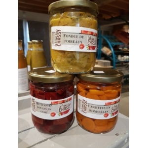 Lot de 3 pots de conserves de legume