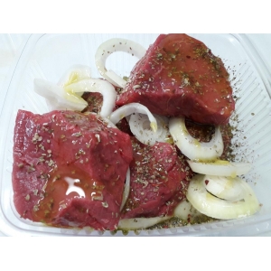 Pavé de boeuf mariné