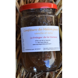 Confiture de melon jaune vanille et noix