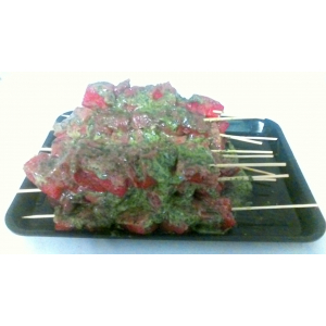 Brochette de boeuf marinée moutarde-herbes x2