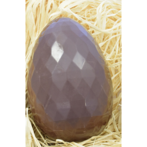 Oeuf à facettes 15 cm lait ou noir ou gros oeuf