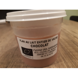 Flan au lait entier gout  chocolat