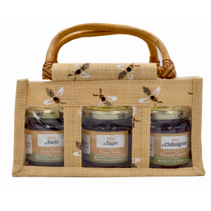 Panier 3 miels sa-châ-fo - igp miel d'alsace-
