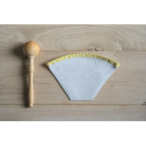 Filtre à café en lin bio - jaune étoilé