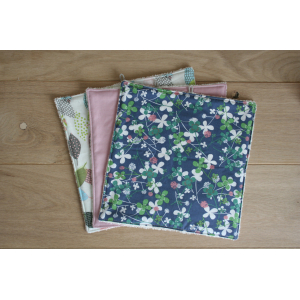 Les 3 essuie-tout en coton bio - trèfles