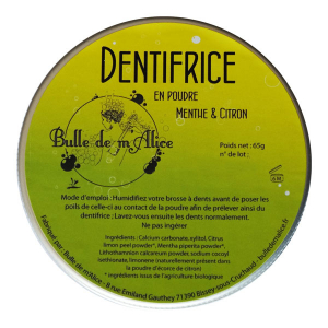 Dentifrice en poudre menthe & citron