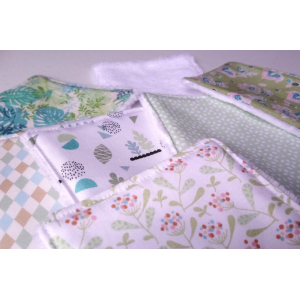 Lingette  lavable 'vert d'eau'