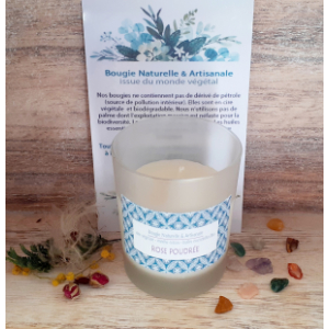 Bougie végétale rose poudrée