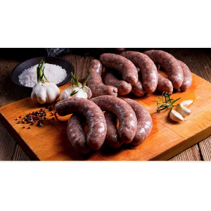 Chipolata de porc bio élevé en plein air