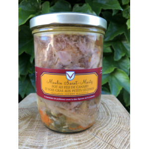 Pot au feu de canard et foie gras aux petits légumes 750 g