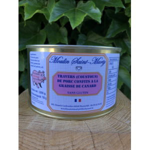Travers de porc confits à la graisse de canard