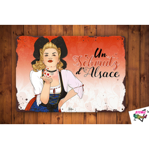 Plaque métal - un schmutz d'alsace