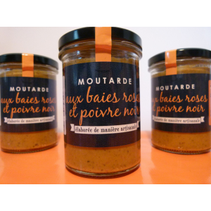 Moutarde aux baies roses et poivre noir