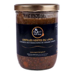Lentilles vertes du puy cuisinées aux manchons de canard confits 680 g