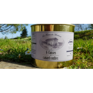 6 cuisses de canard confites