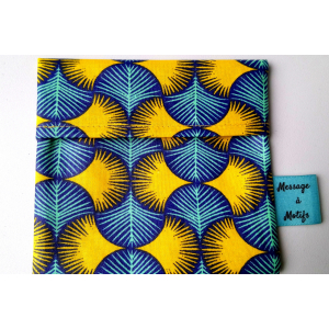 Pochette lavable 'jaune et bleu'