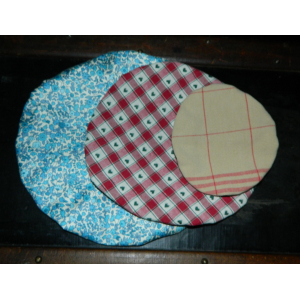 Lot de 3 charlottes en tissu