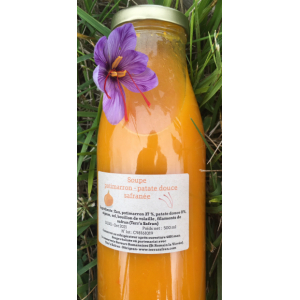 Soupe safranée potimarron- patate douce