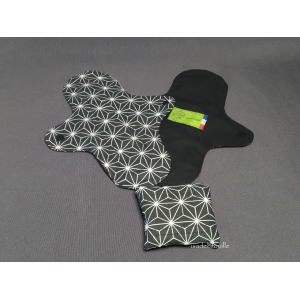 Serviette hygenique geometrie noir