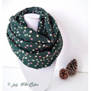 Snood-foulard cuba vert bouteille