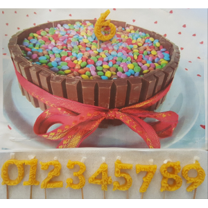 1 bougie d'anniversaire 100 % nature