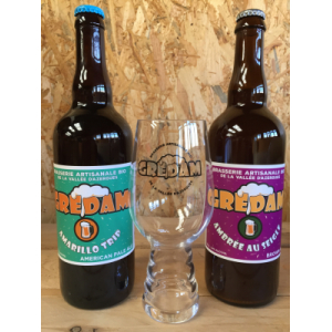 Coffret cadeau - 2x75 cl + verre 38 cl