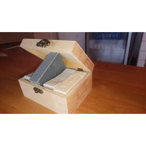 Coffret en bois 4 savons au lait de chevre