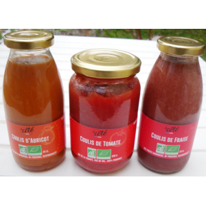 Lot de  3 coulis