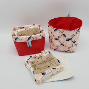 Lingettes/panier imperméable rose