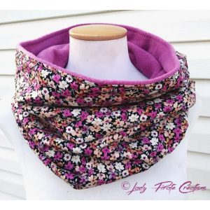 Maxi-snood annia fuschia et noir