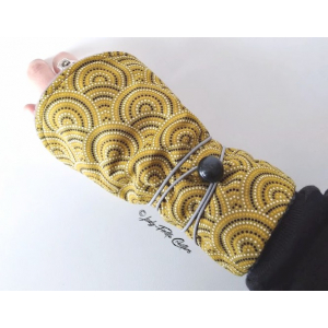 Mitaines circles jaune et gris